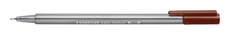 Staedtler, cienkopis trójkątny, triplus, ciemny brązowy, 0.3 mm