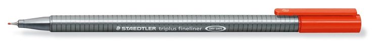 Staedtler, cienkopis trójkątny, triplus, czerwony, 0.3 mm