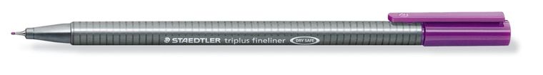 Staedtler, cienkopis trójkątny, triplus, fioletowy, 0.3 mm