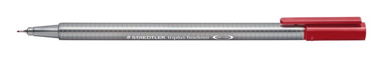 Staedtler, cienkopis trójkątny, triplus, karminowy, 0.3 mm