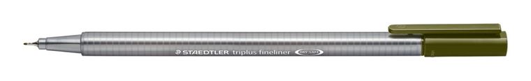 Staedtler, cienkopis trójkątny, triplus, oliwkowy, 0.3 mm