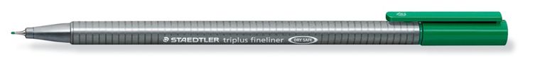 Staedtler, cienkopis trójkątny, triplus, zielony, 0.3 mm