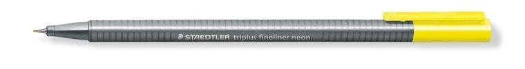 Staedtler, cienkopis trójkątny, triplus, żółty neon, 0.3 mm