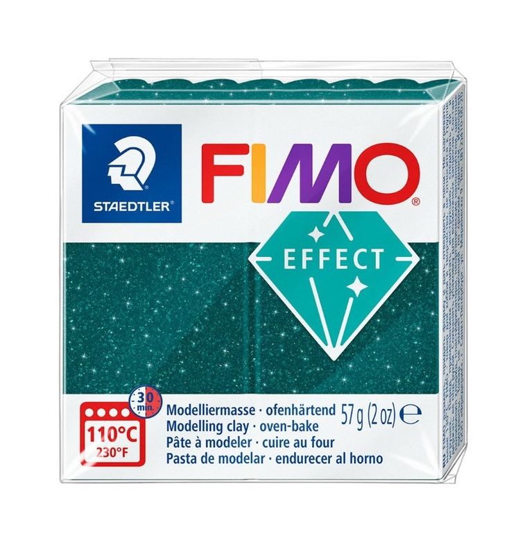 Staedtler, Fimo Effect, masa termoutwardzalna, zielona galaxy, 57g