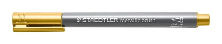 Staedtler, flamaster pędzelkowy Metallic Brush, złoty, 1-6 mm
