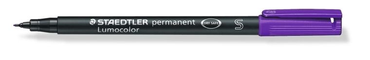 Staedtler, foliopis wodoodporny, Lumocolor, fioletowy, S
