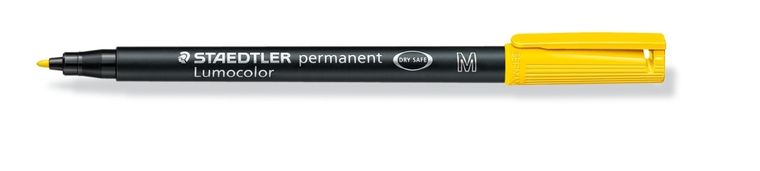 Staedtler, foliopis wodoodporny, Lumocolor, żółty, M