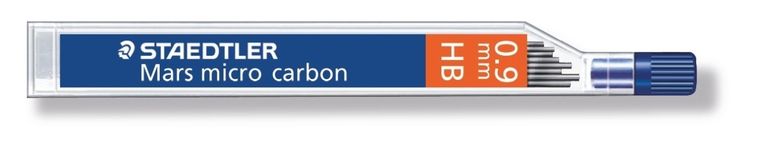 Staedtler, grafity do ołówków, Mars micro carbon, HB, 12 szt., 0.9 mm