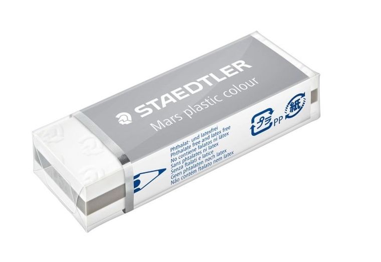 Staedtler, gumka techniczna Mars Plastic, szara, 65-23-13 mm
