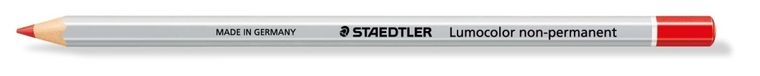 Staedtler, kredka specjalistyczna, Lumocolor, czerwona, omnichrom, zmywalna