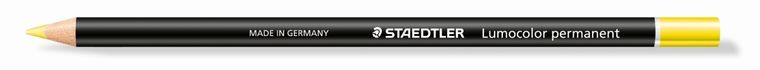 Staedtler, kredka specjalistyczna, Lumocolor, żółta, glasochrom, wodoodporna
