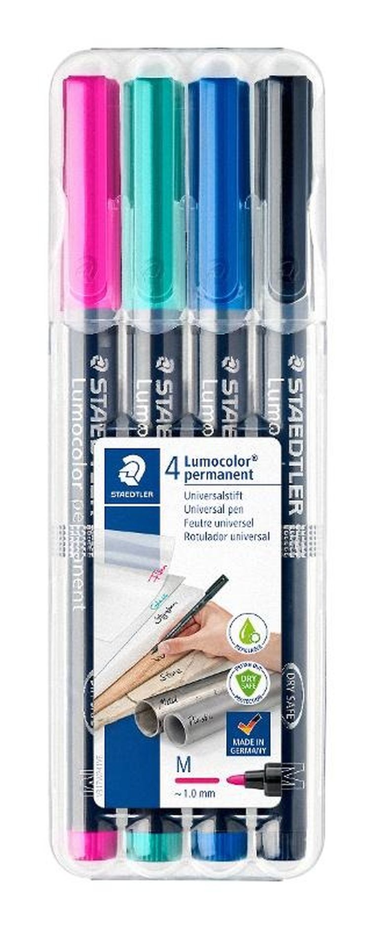 Staedtler, Lumocolor, foliopis wodoodporny, M, 4 kolory