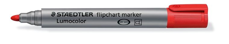 Staedtler, marker do tablic flipchart, Lumocolor, czerwony, okrągły