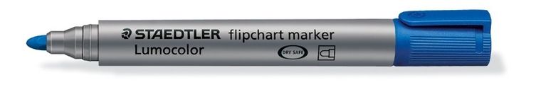 Staedtler, marker do tablic flipchart, Lumocolor, niebieski, okrągły