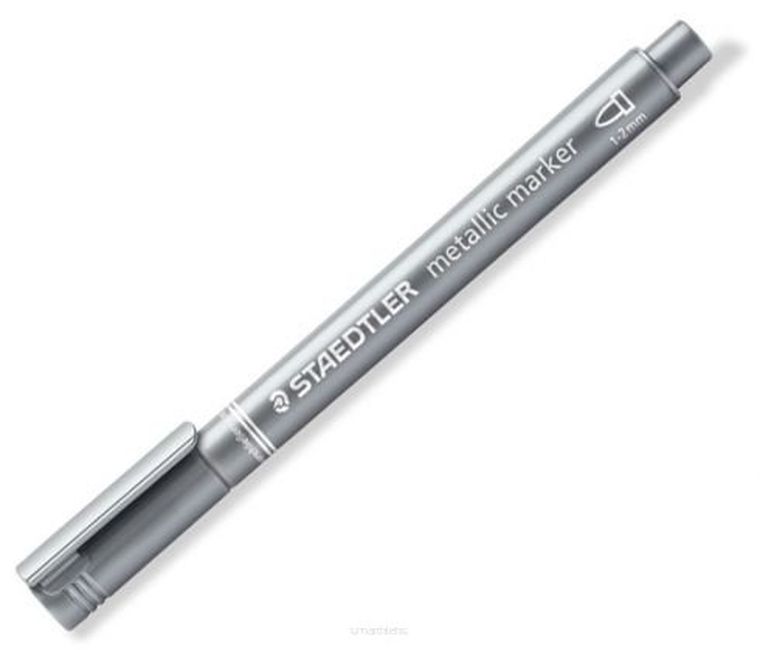 Staedtler, marker metaliczny, Metallic, srebrny, okrągła końcówka
