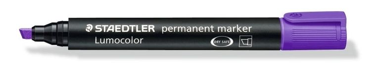 Staedtler, marker wodoodporny, Lumocolor, fioletowy, ścięty