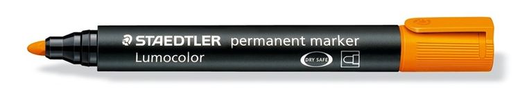 Staedtler, marker wodoodporny, Lumocolor, pomarańczowy, okrągły