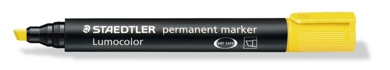 Staedtler, marker wodoodporny, Lumocolor, żółty, ścięty