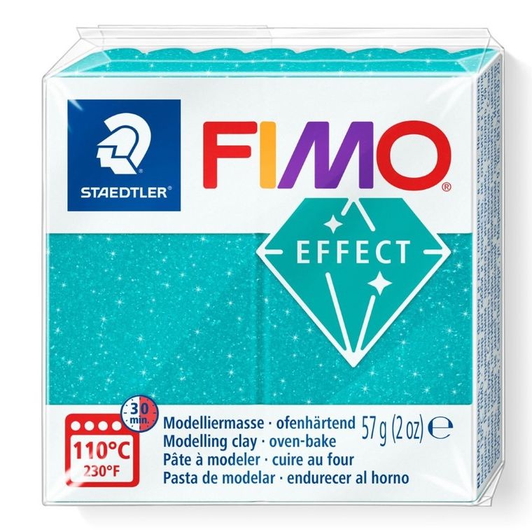 Staedtler, masa termoutwardzalna, Fimo Effect, turkusowa galaxy, 57g