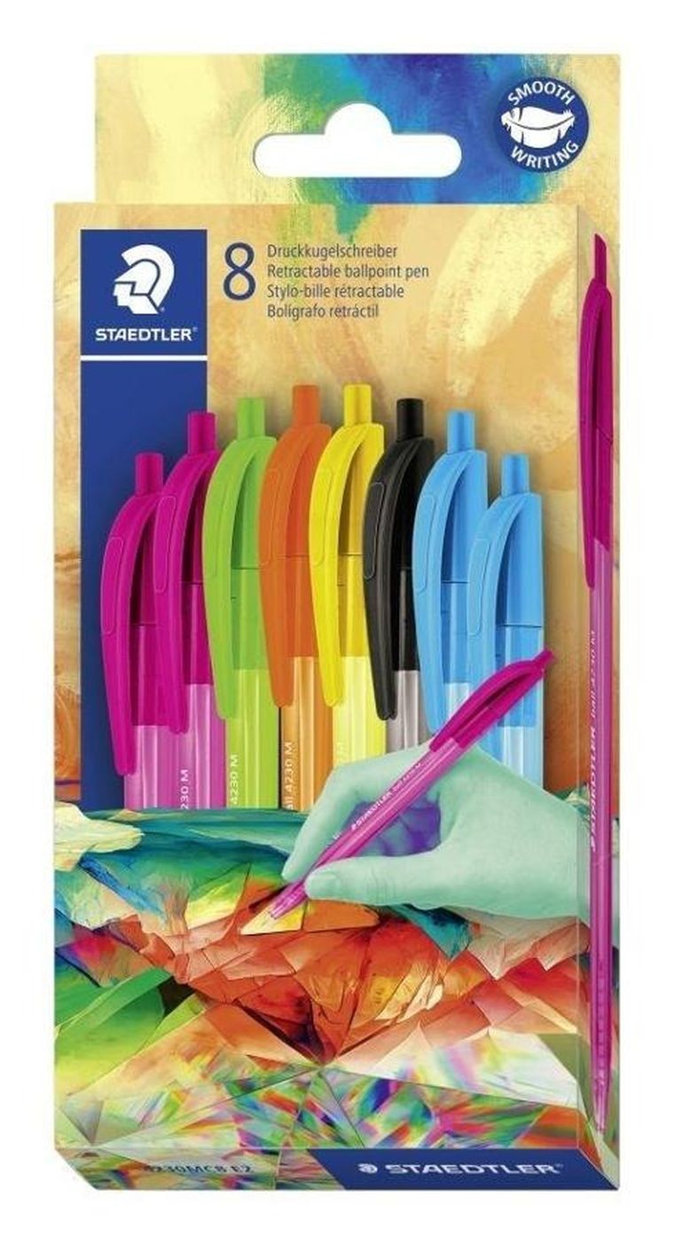 Staedtler, Multiverse, długopis trójkątny, 8 kolorów