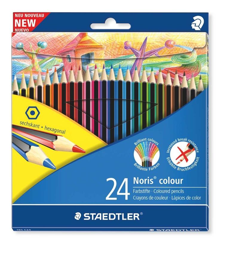 Staedtler, Noris Colour, kredki sześciokątne, 24 kolorów