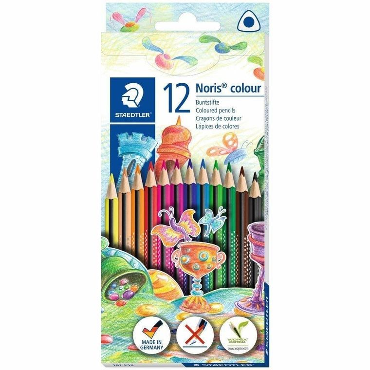 Staedtler, Noris Colour, kredki trójkątne, 12 kolorów