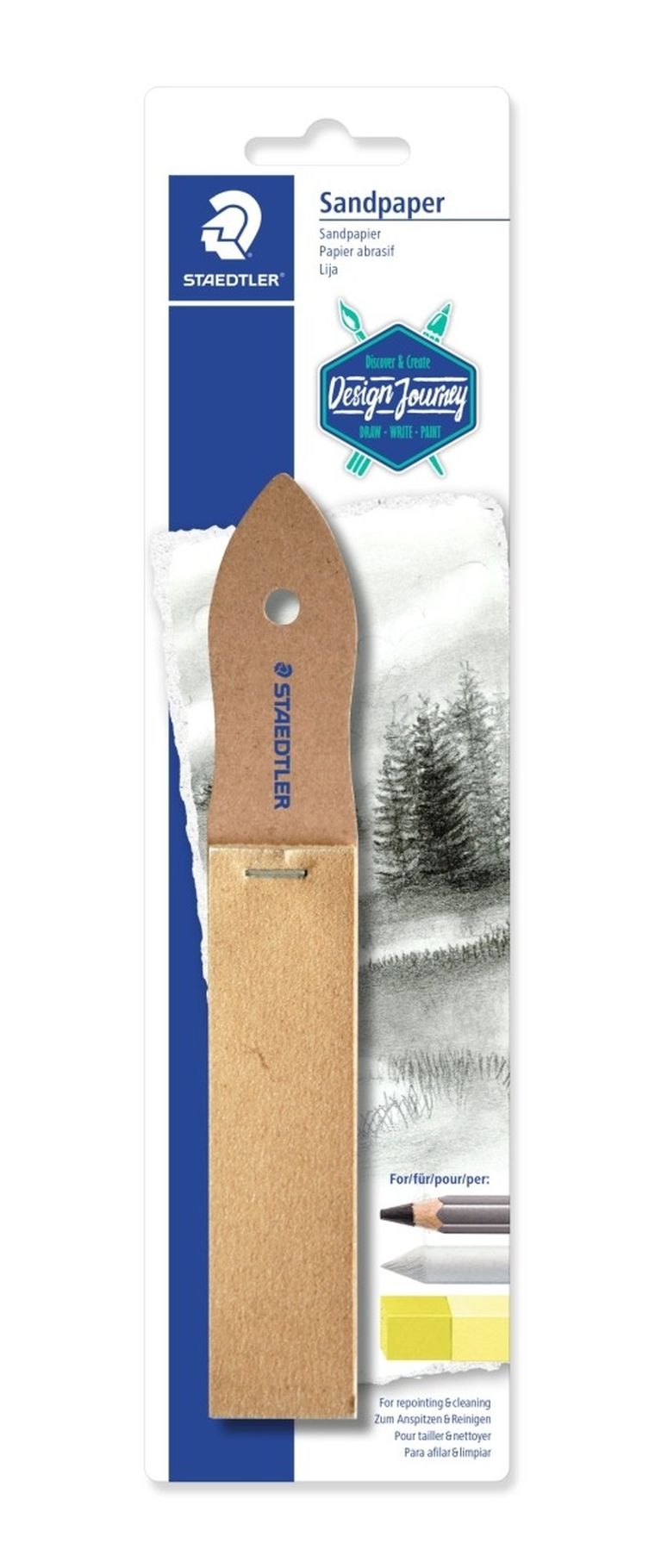 Staedtler, ostrzałka do grafitów, design journey, 12 arkuszy
