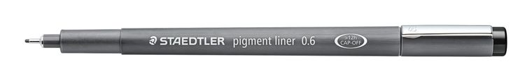 Staedtler, pisak z atramentem pigmentowym, czarny, 0.6 mm