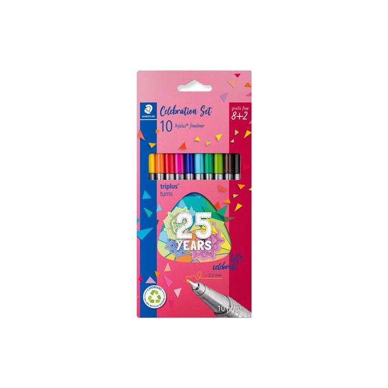 Staedtler, Triplus, cienkopis, 0,3 mm, 10 kolorów