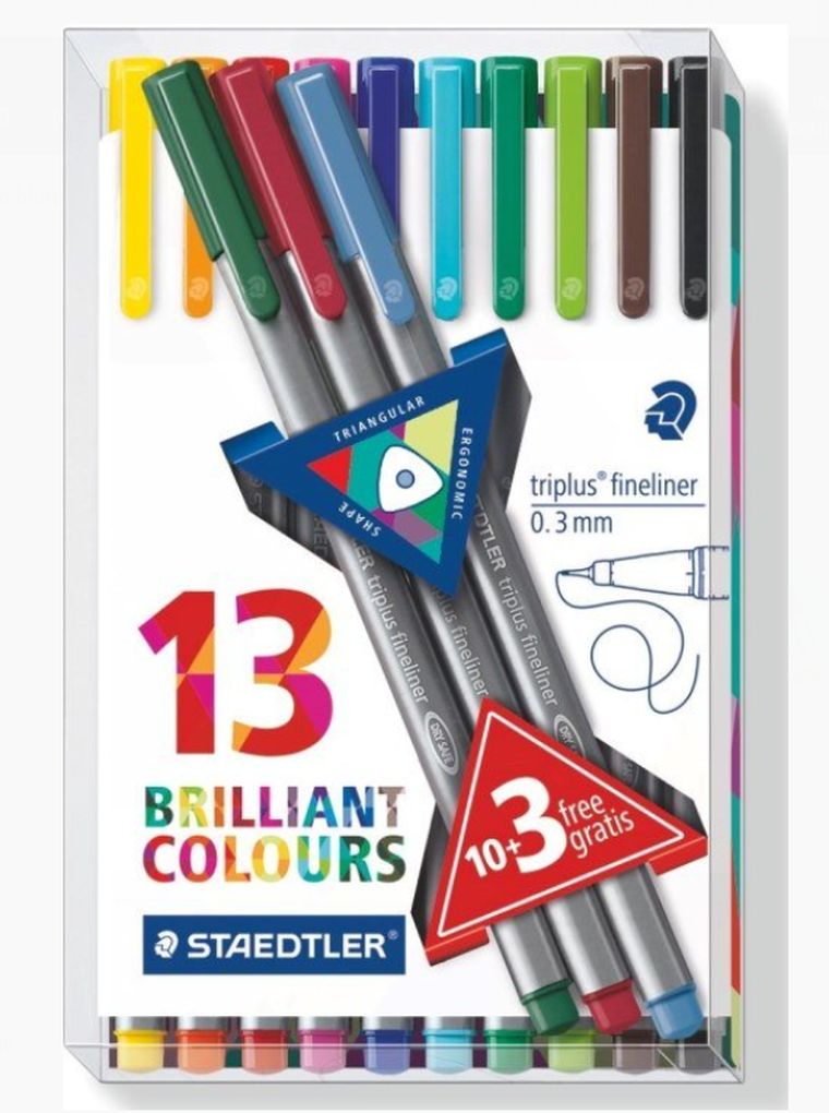 Staedtler, Triplus, cienkopis 0,3 mm 10+3
