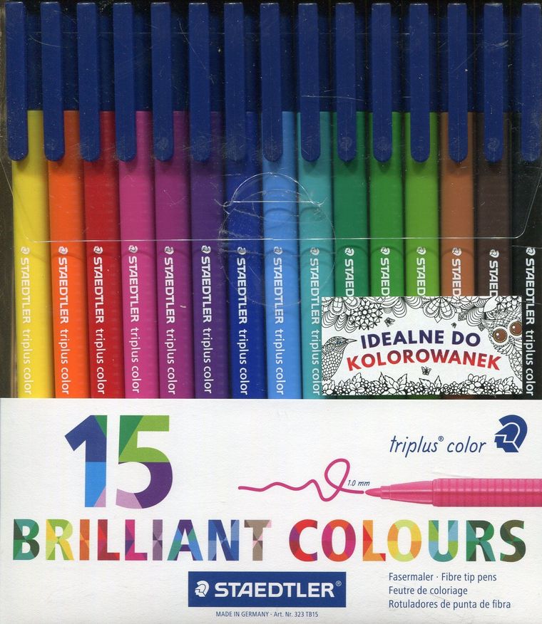 Staedtler, Triplus color, flamaster, 1 mm, 15 kolorów