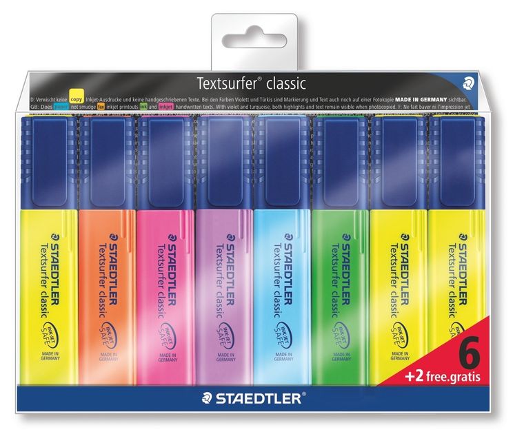 Staedtler, Zakreślacz Texsurfer classic, 8 szt.