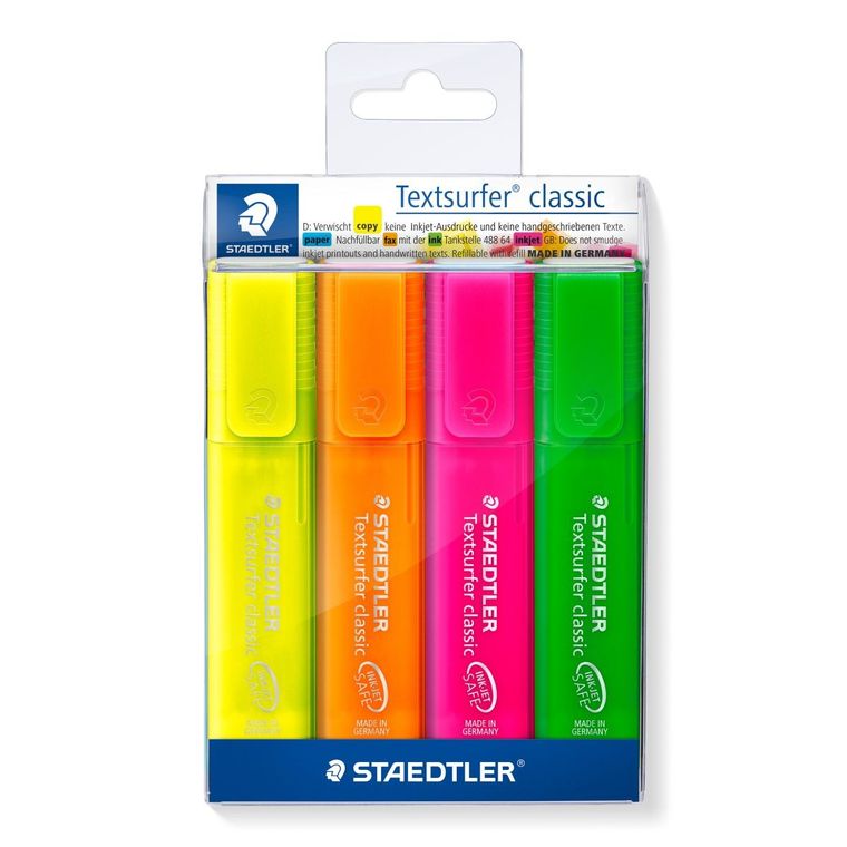 Staedtler, zakreślacz, Textsurfer classic, 4 kolory
