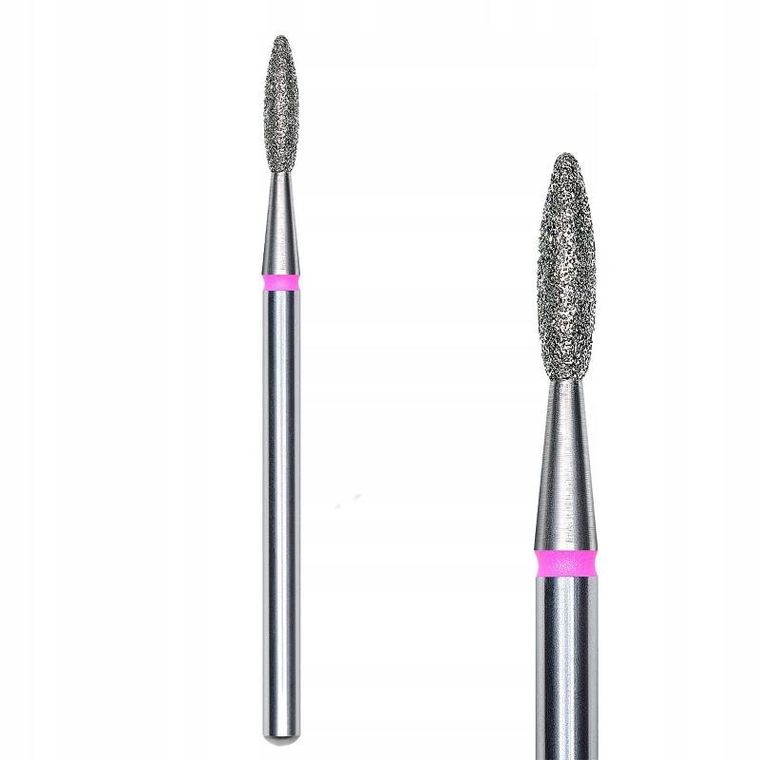 Staleks, frez diamentowy do paznokci, płomyk 2,1/8mm, czerwony