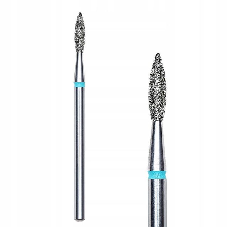 Staleks, frez do paznokci, diamentowy płomyk, niebieski, 21/8 mm, 1 szt.