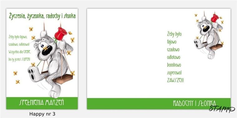 Stamp, Happy, karnet B6 + koperta