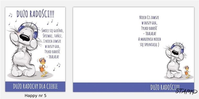 Stamp, Happy, karnet B6 + koperta