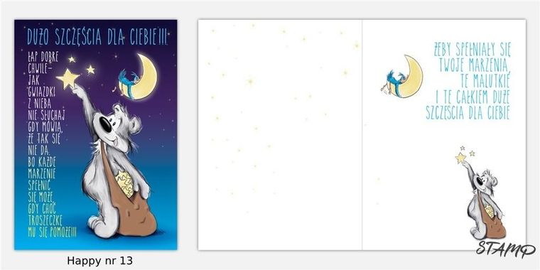Stamp, Happy, karnet B6 + koperta