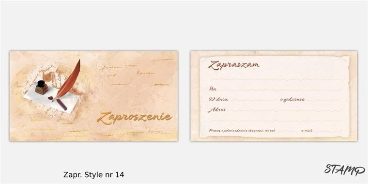 Stamp, zaproszenia, 10 szt.