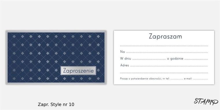 Stamp, zaproszenia, 10 szt.