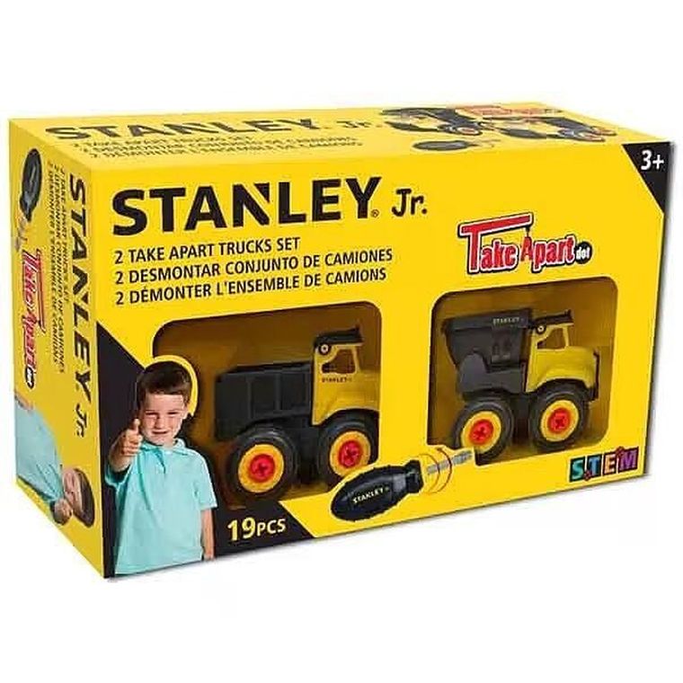 Stanley, zestaw 2 ciężarówek mini do złożenia