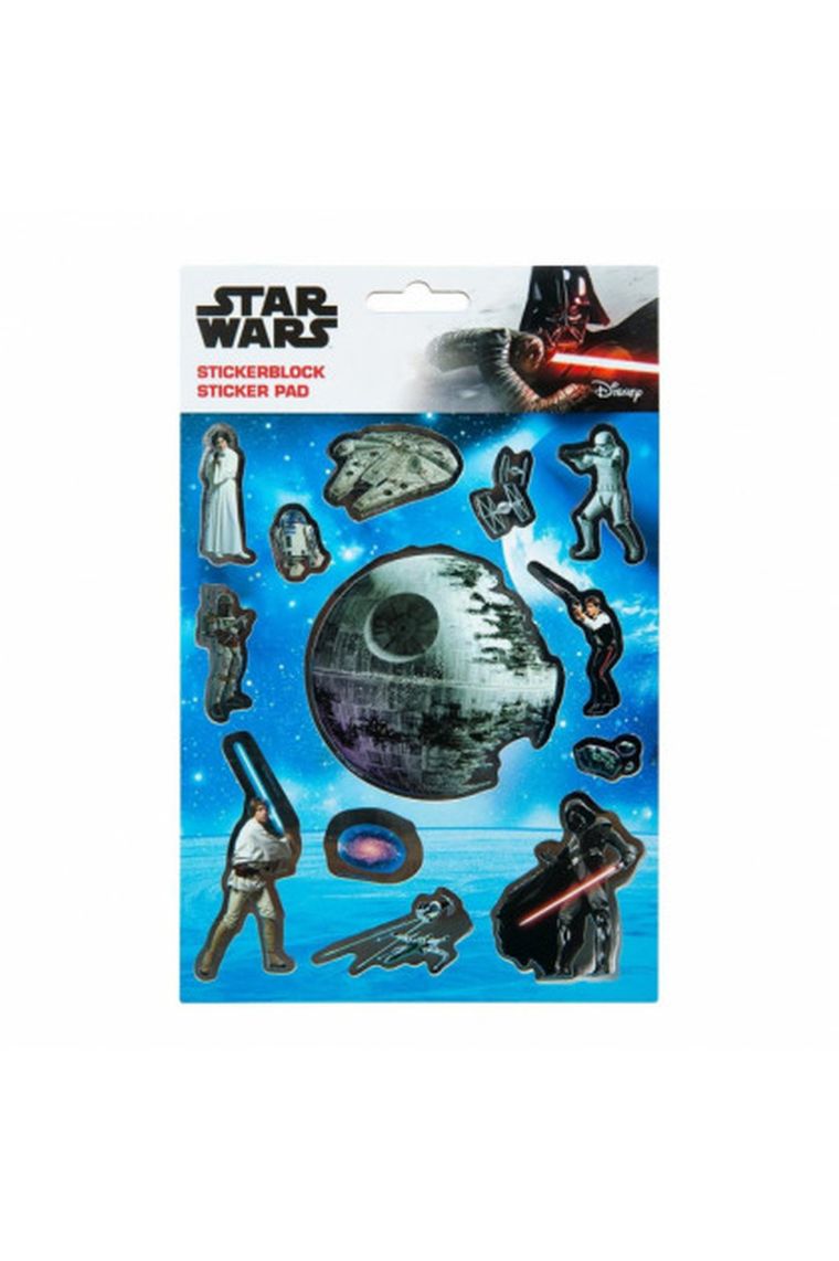Star Wars, naklejki metaliczne i papierowe, 8 arkuszy