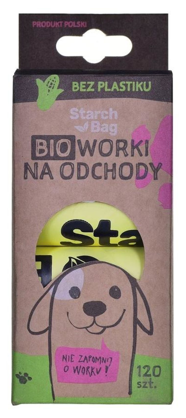 Starch Bag, kompostowalne bioworki na odchody, zielony, 8-15 szt.