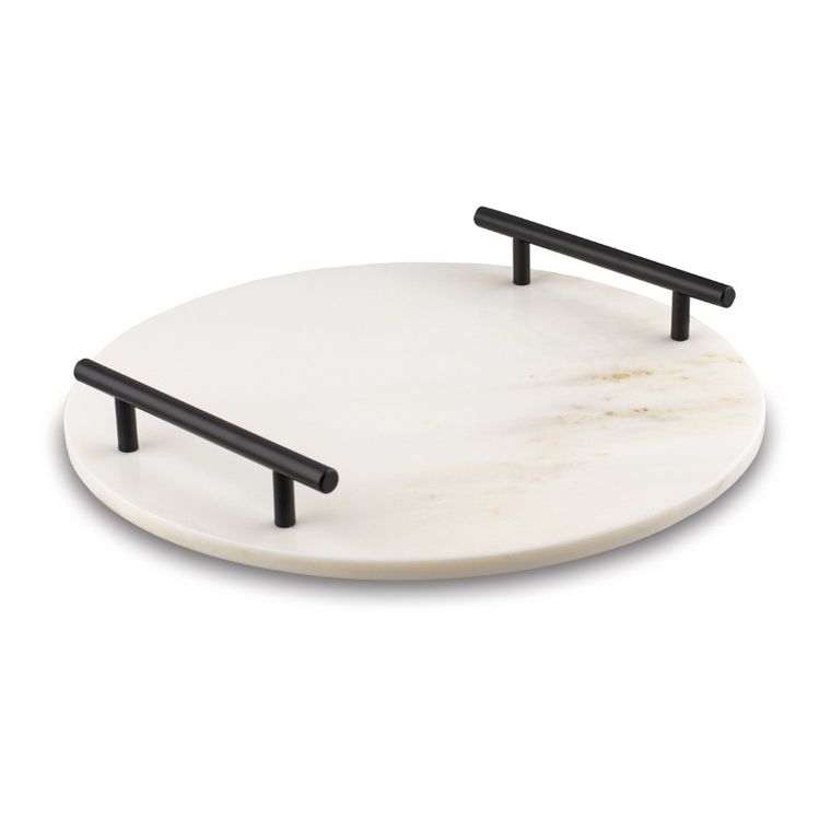 Starke Pro, deska marmurowa, biała czarne uchwyty, 30-4.5 cm