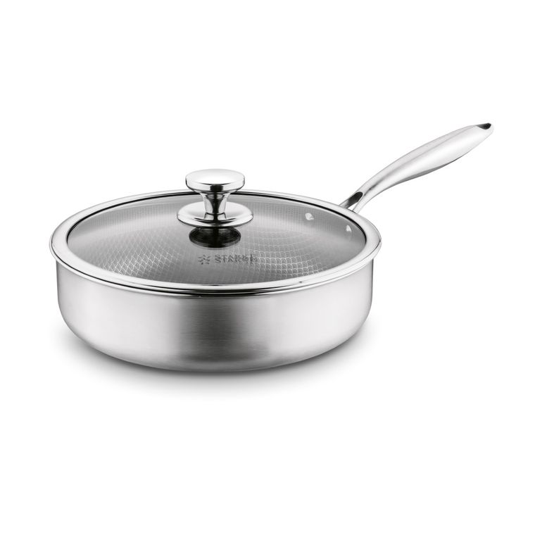 Starke Pro, Linesta Steel, patelnia głęboka nierdzewna, 28-8 cm