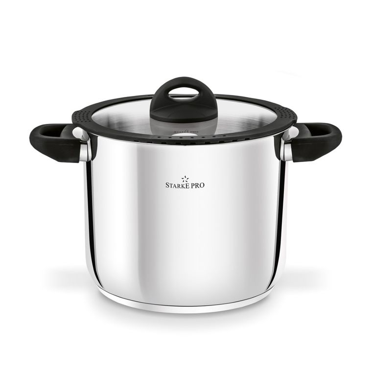 Starke Pro, Sante, garnek nierdzewny, wysoki, 22-18 cm, 6,5l