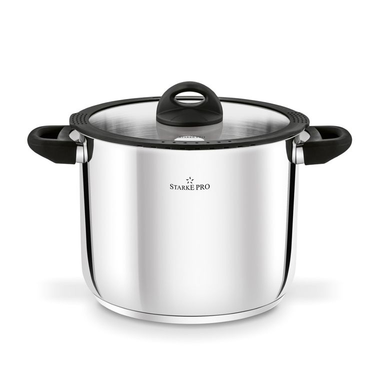 Starke Pro, Sante, garnek nierdzewny, wysoki, 24-19 cm, 8l