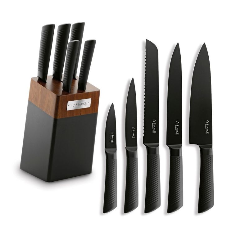 Starke Pro, Taylor, komplet noży w bloku akacjowym, 6 elementów