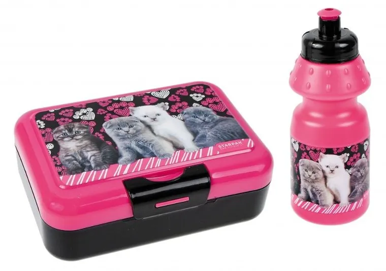 Starpak, bidon + lunchbox, kotki