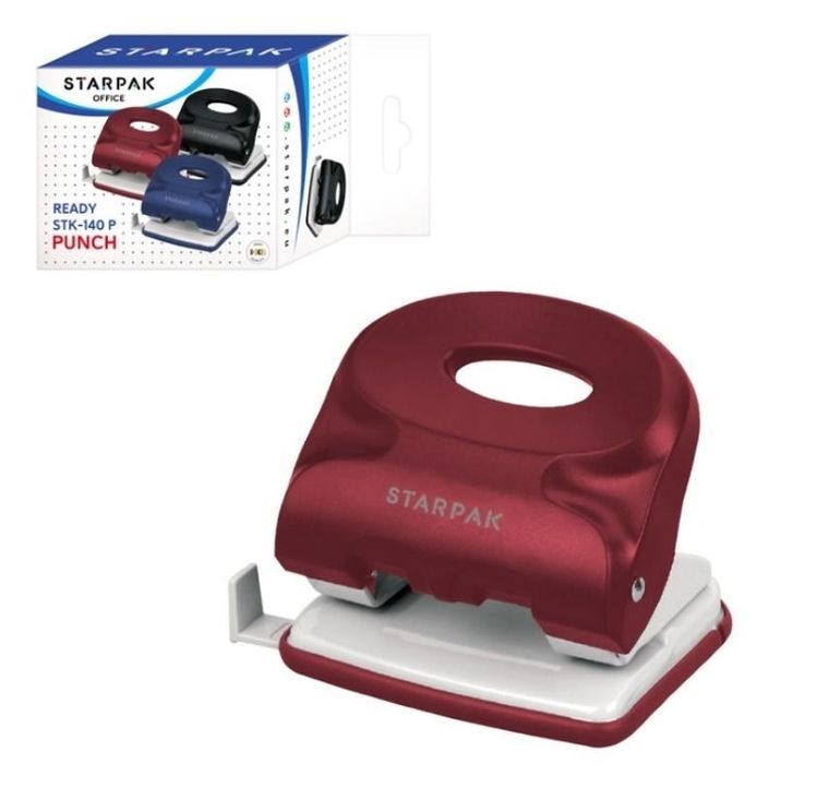 Starpak, dziurkacz, bordowy